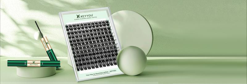 KEYYOU DIY Lash Clusters Volume Lash Extensions Wispy Comfortable Cluster Lashes Eyelash Extensions Makeup Cosmetic Easy DIY at Home TikTok Shop FebruaryFaves