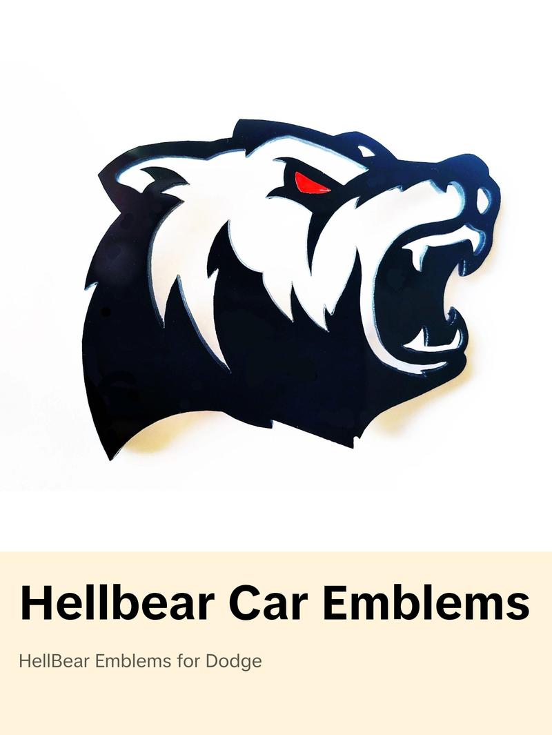 2x HellBear Bear Redeye Badge Logo Emblem for Dodge SRT RAM TRX Challenger Charger Jeep 2x HellBear Bear Redeye Badge Logo Emblem for Dodge SRT RAM TRX Challenger Charger Jeep