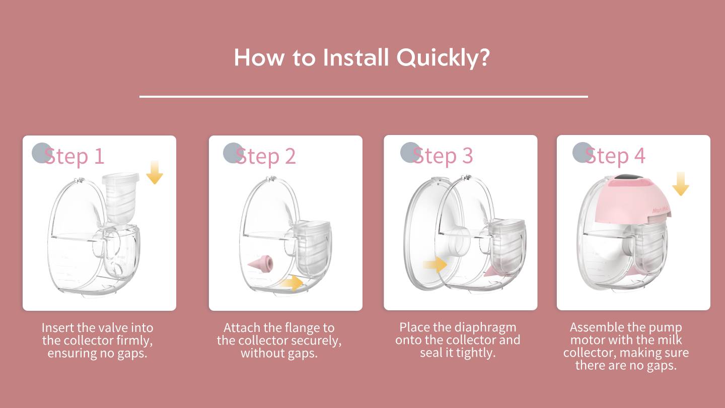 MomMed S33 Luma Built-In Night Light & Pain-Free Breast Pump For Night Pumping,Wearable Breast Pump, Electirc Portable Breast Pump, Breastfeeding Pump with 4 Modes & 9 Levels, 17/19/21mm Flange Inserts Babypump
