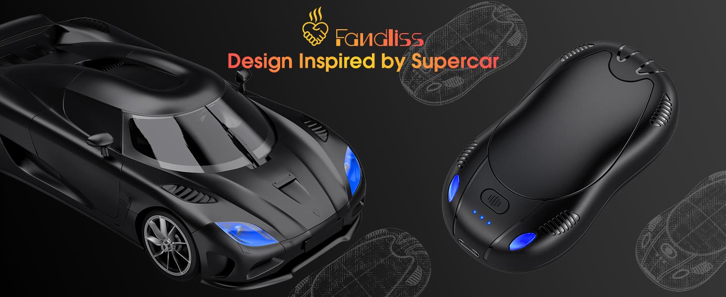 FANDLISS 2 Pack Magnetic Hand Warmers , Double-Sided Intense Heating, Long-Lasting Warmth ,Portable Heater for Outdoors, Hunting, Golf & Camping , Valentine's Day Gift