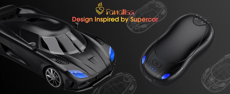 FANDLISS 2 Pack Magnetic Hand Warmers , Double-Sided Intense Heating, Long-Lasting Warmth ,Portable Heater for Outdoors, Hunting, Golf & Camping , Valentine's Day Gift