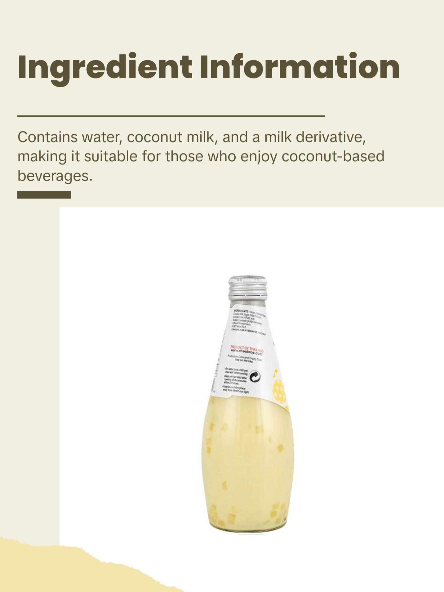 Evergreen Coconut Milk Drink Banana Flavor 9.8 oz