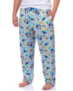 Disney Stitch Pajamas Men's Island Time Allover Design Lounge Sleep Pants