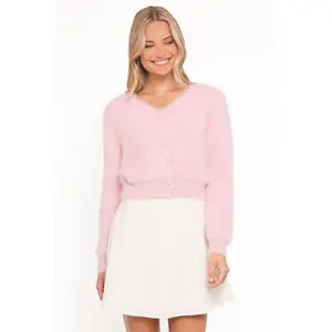 Evelin Cropped Cardigan - Pink