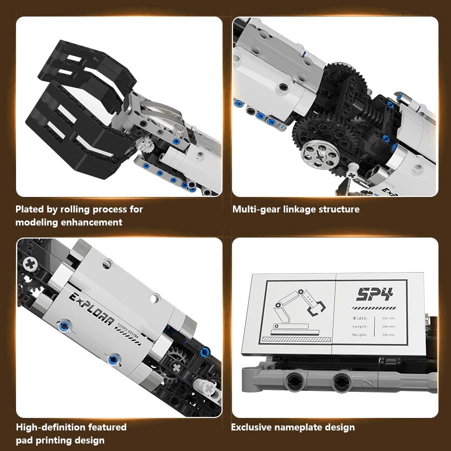 STEM Educational Magnetic Building Blocks 784Pcs Remote Control Technic Robotic Arm with Ultra-Smooth Power Gears & High-Efficiency Gripping Claws Perfect Gift for Kids Ages 6+ Fantastic Christmas and Birthday Gift!