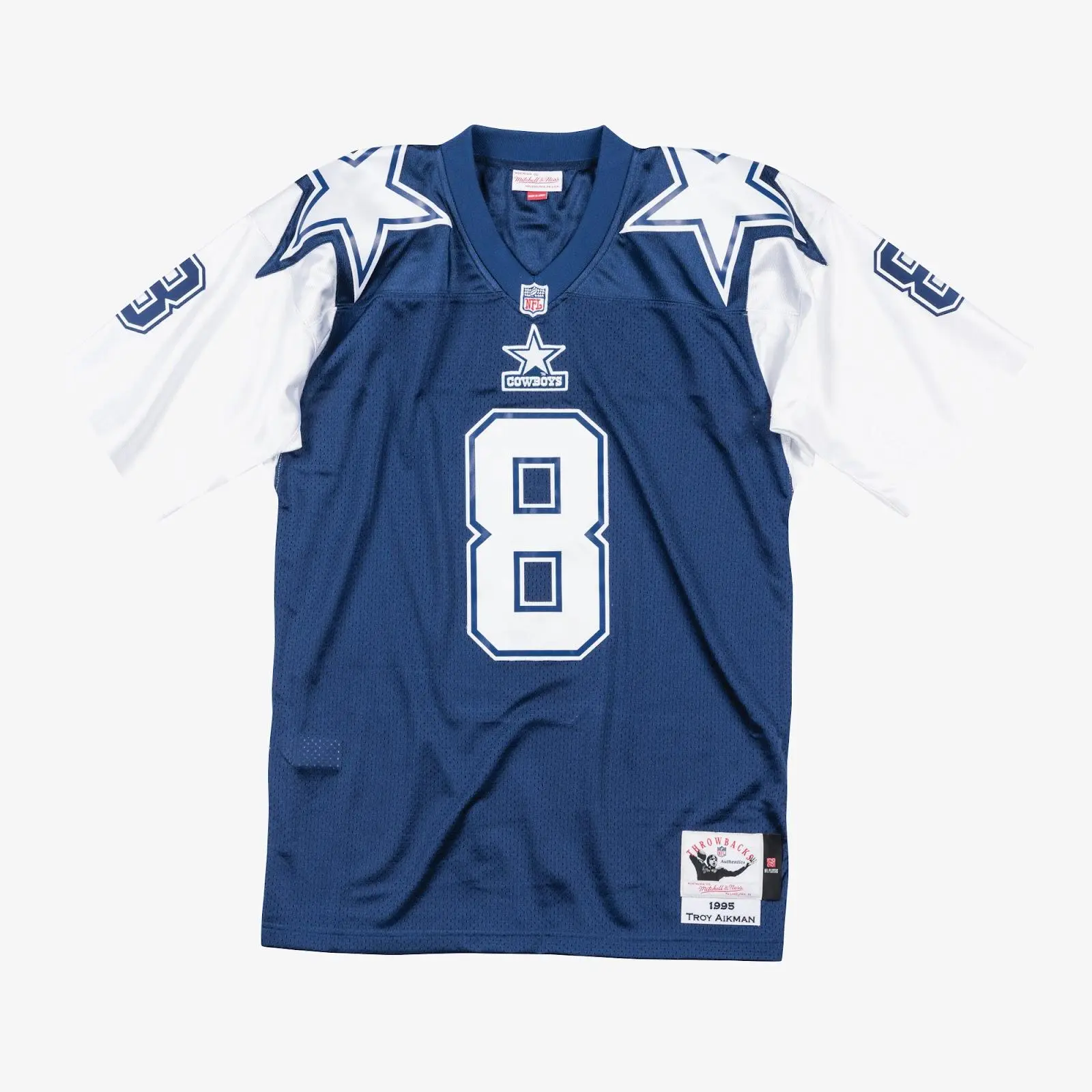 Mitchell & Ness Dallas Cowboys Troy Aikman Navy Authentic Football Jersey, Authentic Look American Football Fanwear for Sports & Outdoor Fan Shop Use