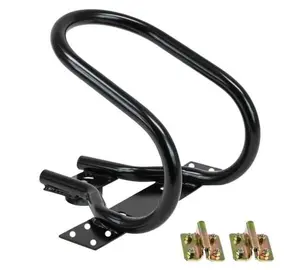 E-Track Motorcycle Wheel Chock, Steel - 7" Wide Tires. Floor or Wall Type