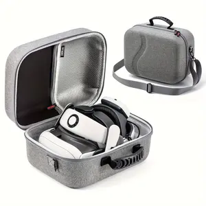DEVASO Meta Quest 3 Travel Case - Stylish Hard Shell Storage Bag with Adjustable Strap, Compatible with BOBOVR S3PRO & Elite Headbands, Touch Controllers - Durable & Portable Protection for VR Accessories - Ideal Gift for VR Users