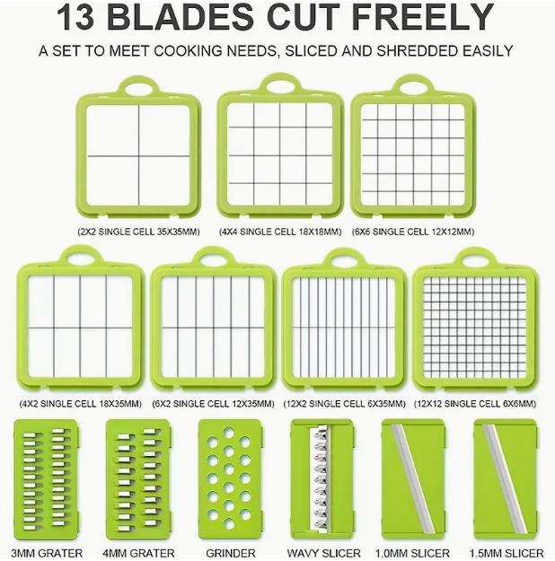 1 Set, 22in1 Vegetable Chopper, Multifunctional Fruit Slicer, Manual Food Grater, Vegetable Slicer, Cutter With Container, Onion Mincer Chopper, Household Potato Shredder, Kitchen Stuff, Kitchen Gadgets 1 Set, 22in1 Vegetable Chopper, Multifunctional Fruit Slicer, Manual Food Grater, Vegetable Slicer, Cutter With Container, Onion Mincer Chopper, Household Potato Shredder, Kitchen Stuff, Kitchen Gadgets