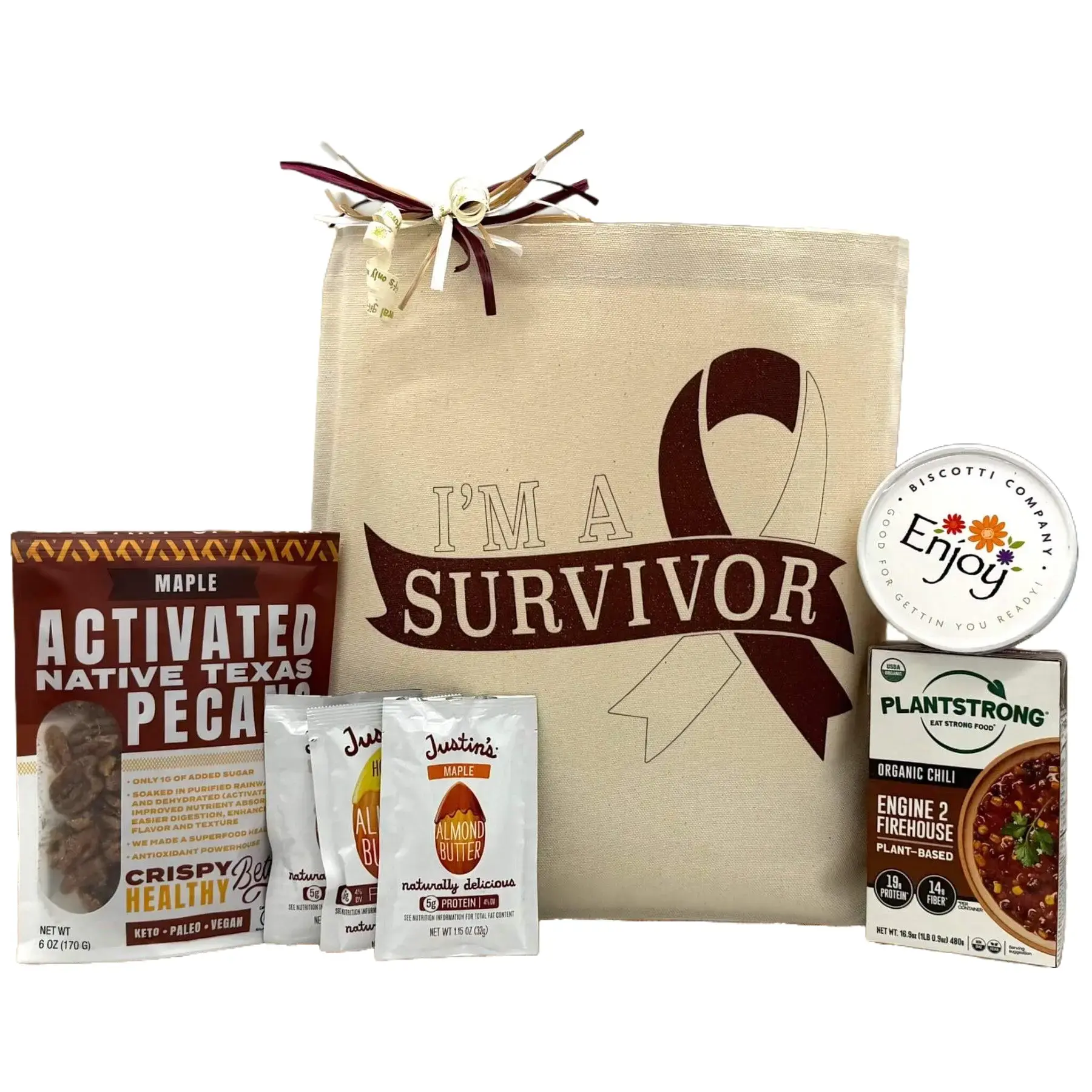 I Am a Survivor Cancer Gift Basket Sweet Snack Organic Party Gifts Candy & Snack Comfort Care Package