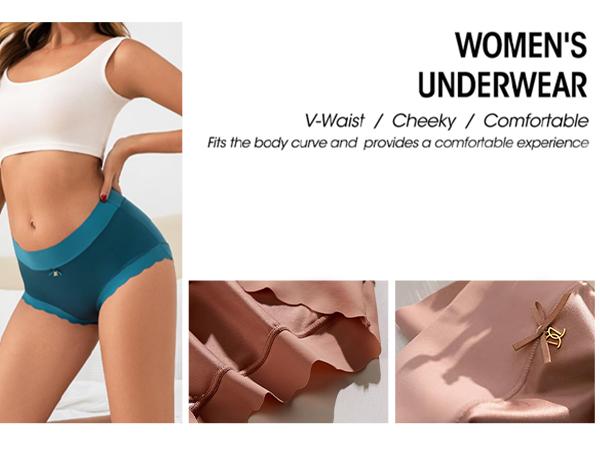 Signature Stretch High-Waisted Panties for Women, 12/6-pack, quick-drying and breathable, comfortable and form-fitting, solid color briefs, suitable for everyday wear, women's underwear all year round, stretchy and durable.  Women's Bow-Tie woman