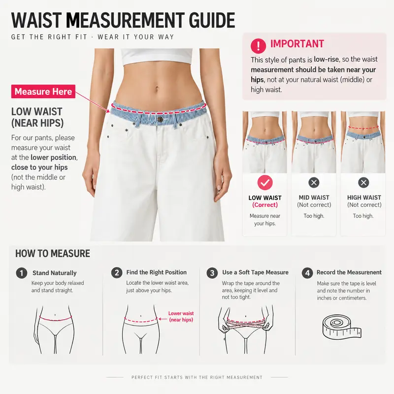 Pwest NYC Jodie Adjustable Low-Rise Loose-Barrel Leg Cotton Jeans - 2000s Y2K Minimalist Trendy Jeans, Adjustable Snap Buttons, Color-Blocked Waistband, Soft Daily Wear, Back to School