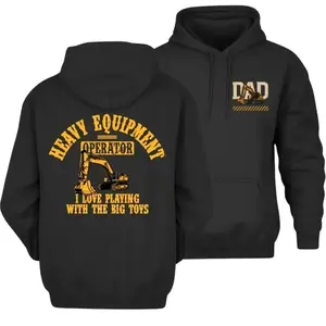 Excavator Operator Hoodie – Heavy Equipment Crew Pullover, Funny Construction Worker Graphic Hoodie, Blue Collar Gift for Men