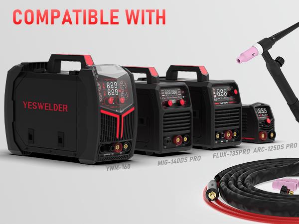 YESWELDER WP-17V-10 13ft TIG Welding Torch 150Amp | 10-25mm² Euro Connector Lift TIG Gun Fits YWM-160, MIG-140DS-PRO, FLUX-135PRO, FLUX-135MINI & ARC-125DS-PRO Welder YESWELDER WP-17V-10 13ft TIG Welding Torch 150Amp | 10-25mm² Euro Connector Lift TIG Gun Fits YWM-160, MIG-140DS-PRO, FLUX-135PRO, FLUX-135MINI & ARC-125DS-PRO Welder