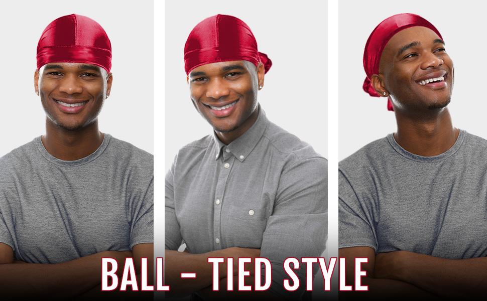 Silky Durags for Men Wave Pomade Strong Hold Easy Wash 360 Wave Turban Hats Workout Hat