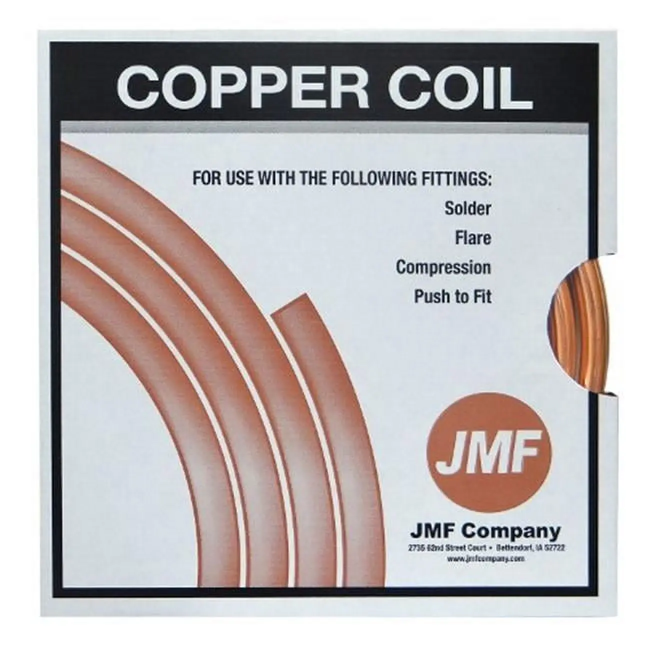 JMF 49851 0.25 in. x 10 ft. Copper Type Utility Tubing