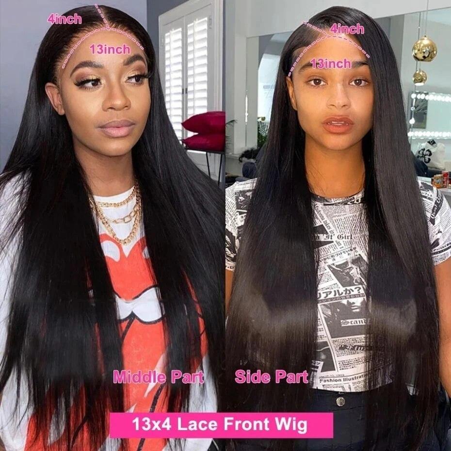 Bling Hair 13x6 Bone Straight Transparent Lace Front Human Hair Wigs For Black Women 13x4 Lace Frontal Wig Natural Wigs Indian Hair Wigs On Sale Clearance 180Density TikTokShopBlackFriday