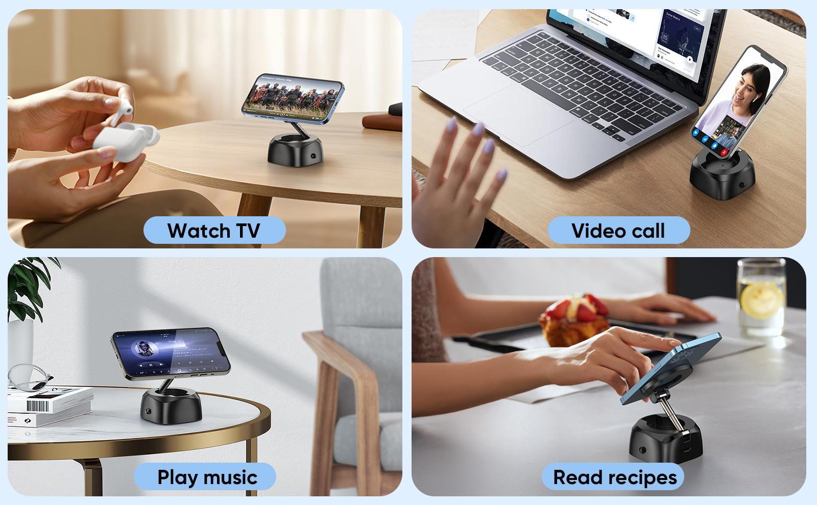 Car Magnetic Phone Holder, Electric Vacuum & Magnetic, 360° Rotatable & Adjustable, Vacuum Suction Phone Holder, Car Navigation Holder For Windshield, Dashboard, iPhone & Android