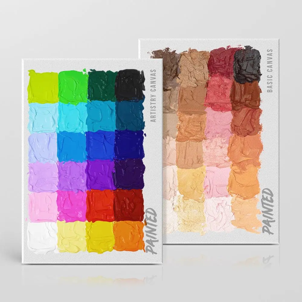 Palette Bundle - Artistry Canvas Rainbow Palette & Basic Canvas Neutral Palette by James Charles | Super Pigmented Professional Eyeshadow & Face Palettes Full Collection