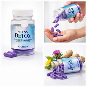 Intense Detox Daily Cleanse Capsules | Digestive Wellness Support | 30 Count natural