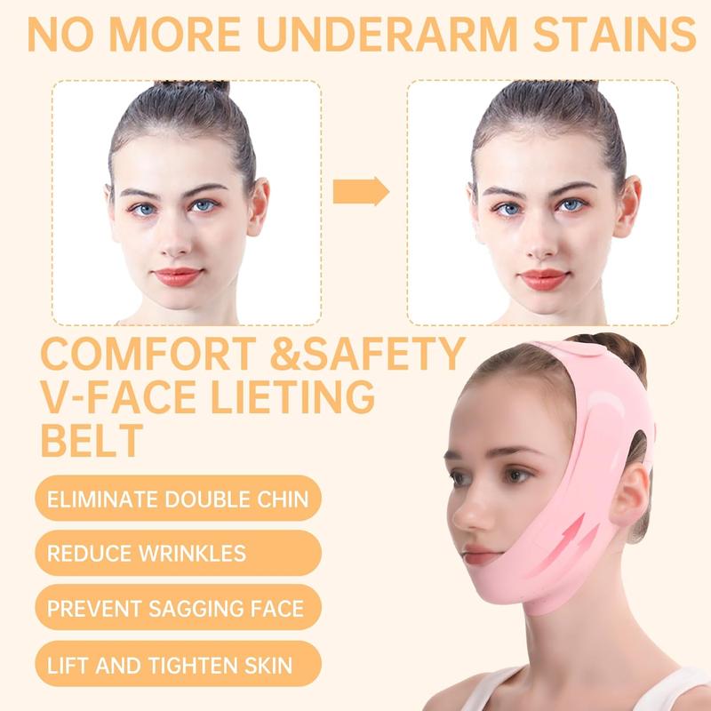 V Line Lifting Mask, Chin Strap for Sleeping, Reusable Double Chin Reducer, Jaw Exerciser, Face Slimming, Sagging Prevention, Medium