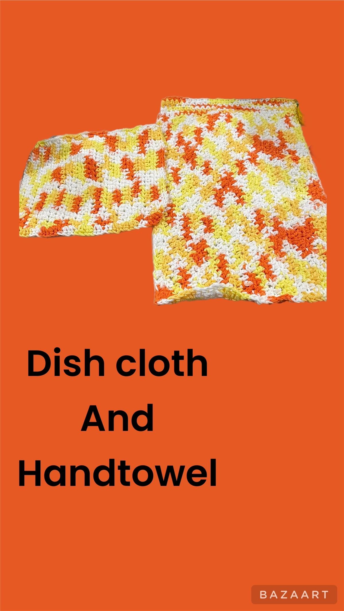 Dish cloth and hand towel set Reusable Face Towel Soft Absorbent Bathroom