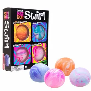 4 PACK TEENIE MINI -Schylling NeeDoh SWIRL Sensory Stress Relief Squishy Fidget SQUEEZE  BALL