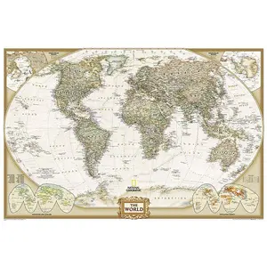 National Geographic World Wall Map - Executive (Poster Size: 36 X 24 In) -- National Geographic Maps, Sheet Map, Rolled