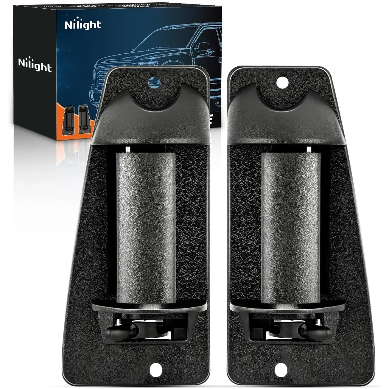 Nilight Strong Extended Cab Door Handles, Left Driver & Right Passenger ABS Plastic Direct Fit - Vehicle Accessories, GMC/Chevy Replacement for 1999-2007 Silverado, 1999-2007 GMC Sierra 1500/2500/3500, OEM #15758171, Replace#15758172, Truck Accessories