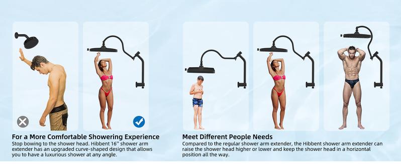 Hibbent Upgraded 13'' Shower Head Combo, High Pressure 5 Spray Rainfall Showerhead with 10 Spray Modes Handheld,All Metal Easy Reach 4-way Diverter with Pause Mode, 71'' Hose and Holder, Matte Black