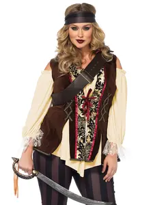 Leg Avenue Plus Captain Blackheart Pirate Costume - Halloween Costume for Curvy Women