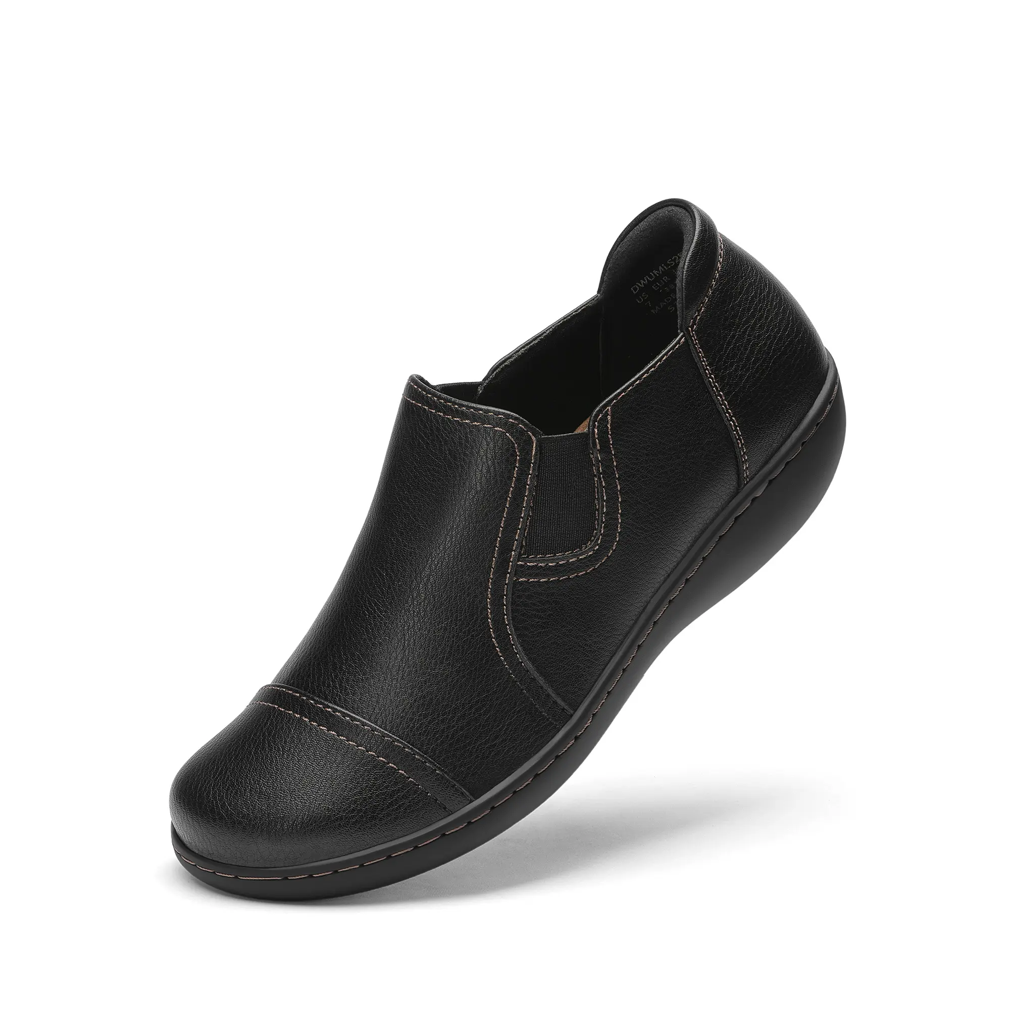 Dream Pairs Women's Business Casual Slip-On Loafers - Recycled Fabric, 3D Contoured Arch Support Insole, Lightweight Breathable Closed Toe, Flexible U-Shaped Heel, for Long Hours Work & Daily Walking, Environmental Footprint Lowering, 3D Contoured Arch In