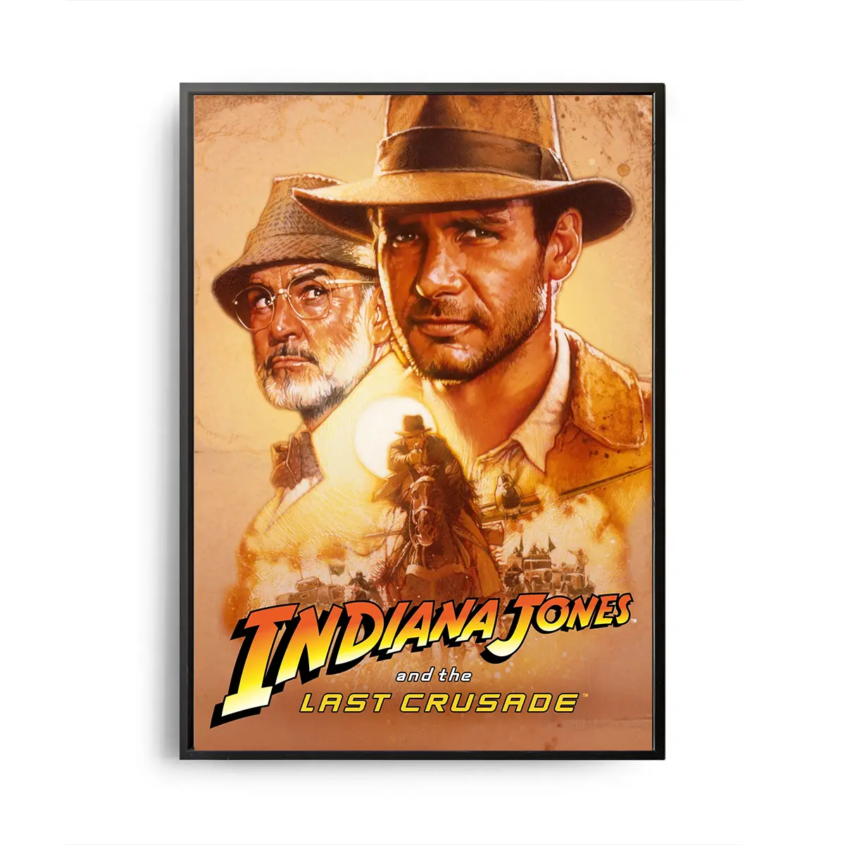 Indiana Jones and the Last Crusade Poster, Vintage Adventure Movie Print, Classic Action Film Wall Art Decor Unframed Art, Adventures Movies Harrison Ford Prints Retro Wall Home Decor Gift for Him