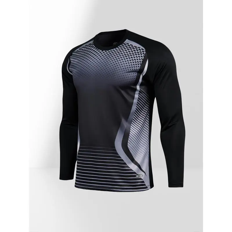 2-Piece Soccer Goalkeeper Shirt with Foam Elbow Pads, Colorful Geometric Breathable Quick-Dry Long Sleeve T-Shirt + Training Running Sports Pants Set 2-Piece Soccer Goalkeeper Shirt with Foam Elbow Pads, Colorful Geometric Breathable Quick-Dry Long Sleeve T-Shirt + Training Running Sports Pants Set