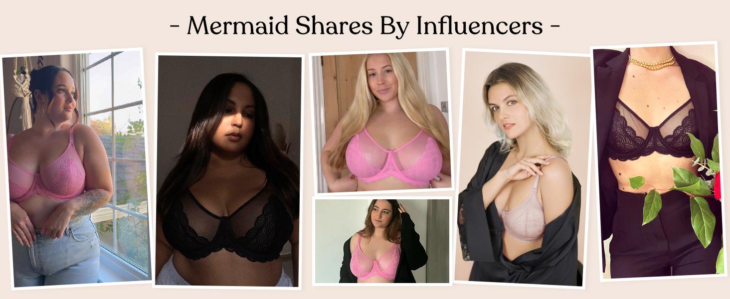 HSIA Mermaid Scales Sexy Lace Plus Size Unlined Underwire Non-padded Full Coverage Minimizer Bra with Back Smoothingfor Women Large Bust SpringStatements HSIA Mermaid Scales Sexy Lace Plus Size Unlined Underwire Non-padded Full Coverage Minimizer Bra with Back Smoothingfor Women Large Bust SpringStatements
