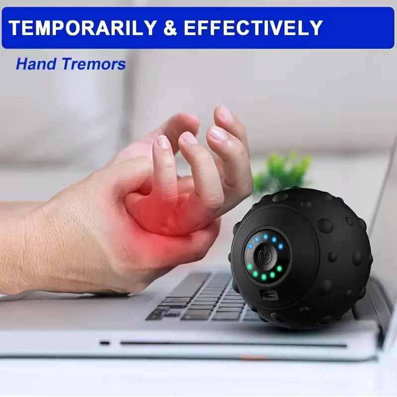 6-speed portable high-intensity rechargeable vibrating massage ball, suitable for muscle training and everyday fitness activities, designed specifically to relax the hands, lower back, neck, legs, and back, allowing one person to enjoy a massage experienc