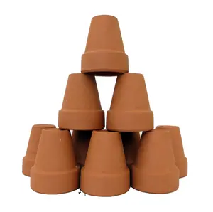 10 - Ultra Mini 1.7" x 2" Clay Pots - Great for Crafts, Doll Houses and Fairy Gardens