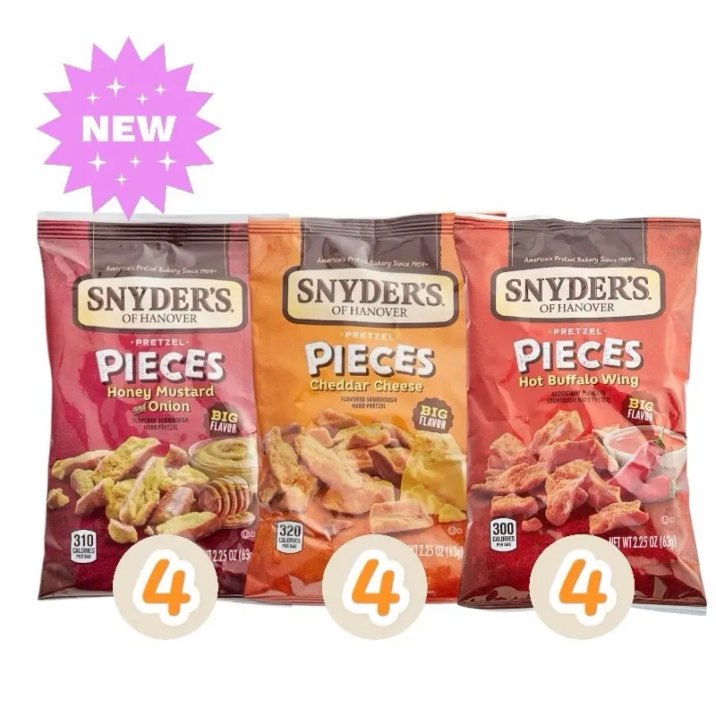Snyder's of Hanover Variety Pack Pretzels - 2 Flavors, 12 Ct (Pack of 12) - Snack Crunch Crunchy