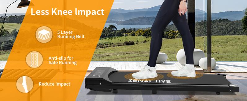 Tousains Walking Pad, Under Desk Treadmill, Walking Treadmill 2 in 1 for Home/Office with Remote Control, Portable Treadmill (Black, 1 Year Warranty) TiktokBlackFriday