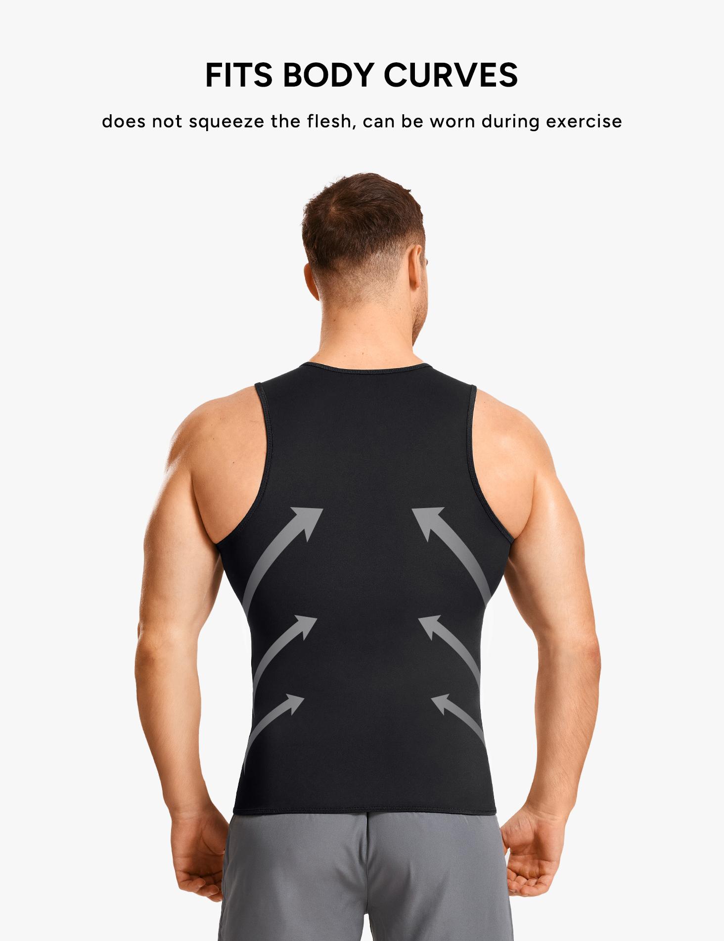 Nebility Sauna Suit for Men Waist Trainer Vest Boost Sweat Athletic Compression Shirt Activewear Gym Outfit SpringStatements