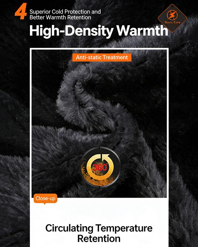 Men's Winter Outdoor Fleece Lined Hoodie - Thick Warm Jacket; Perfect for Outdoor Hiking, Jogging, Fishing, Gym Workouts or Casual Daily Wear; Fleece Lining Provides Windproof Structure; A Must-Have Versatile Piece in Men's Wardrobe