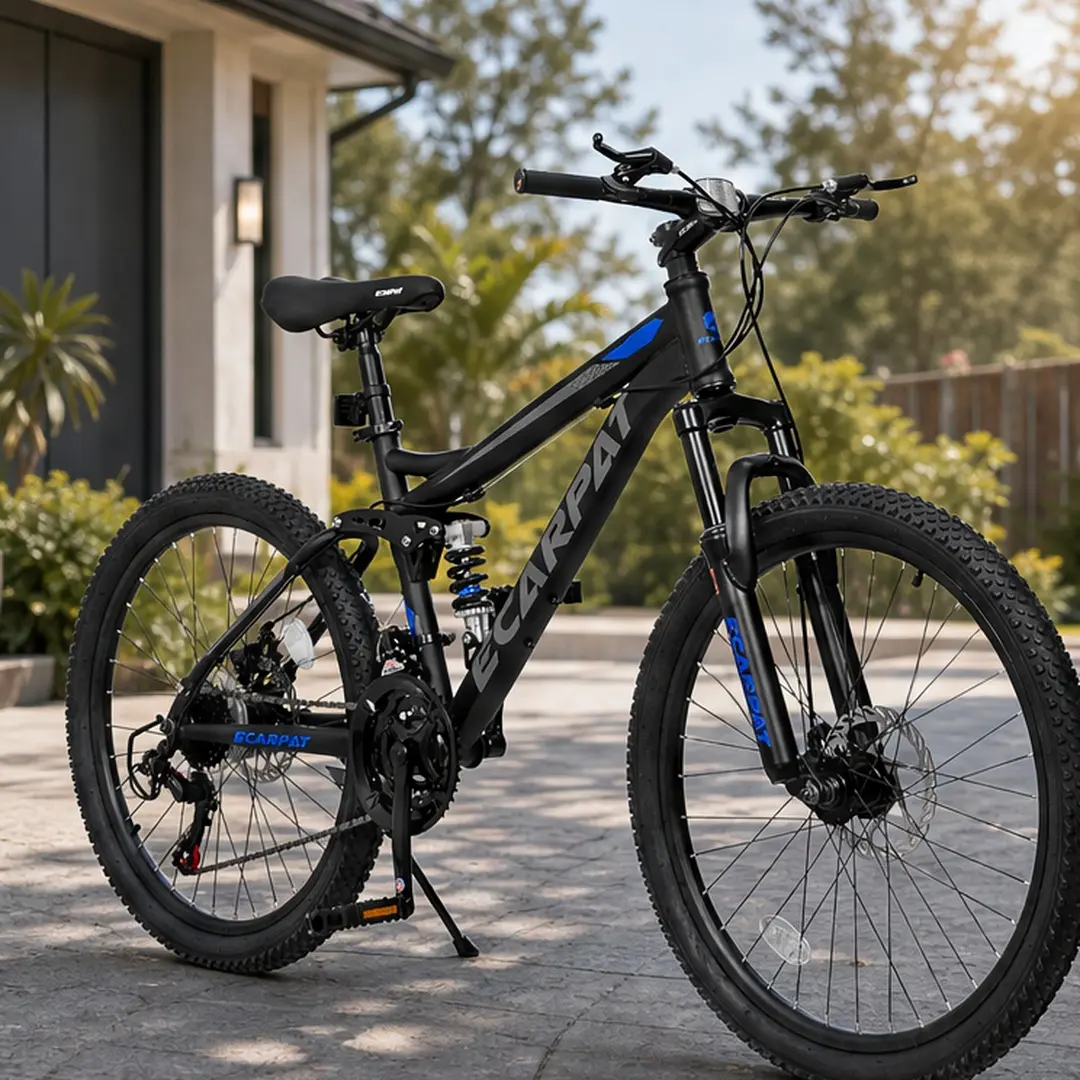 ARCH 26 Inch Mountain Bike Dual Suspension 21 Speed Disc Brakes Steel Frame Unisex Adult Commuter Trail Mountain Bicycle Black/Gray/Grey Multiple Color Options for Men Women Cycling, Black/Gray/Grey Color Options, Carbon steel/Steel Material