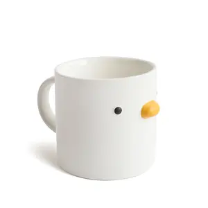 PURROOM Cute Duck Coffee Mug, Handmade Glaze Chick Cup, Safety Ceramic Milk Latte Mugs, 13.5 oz Cute Tea Cup. Best Gifts For Coffee & Mug Collector.