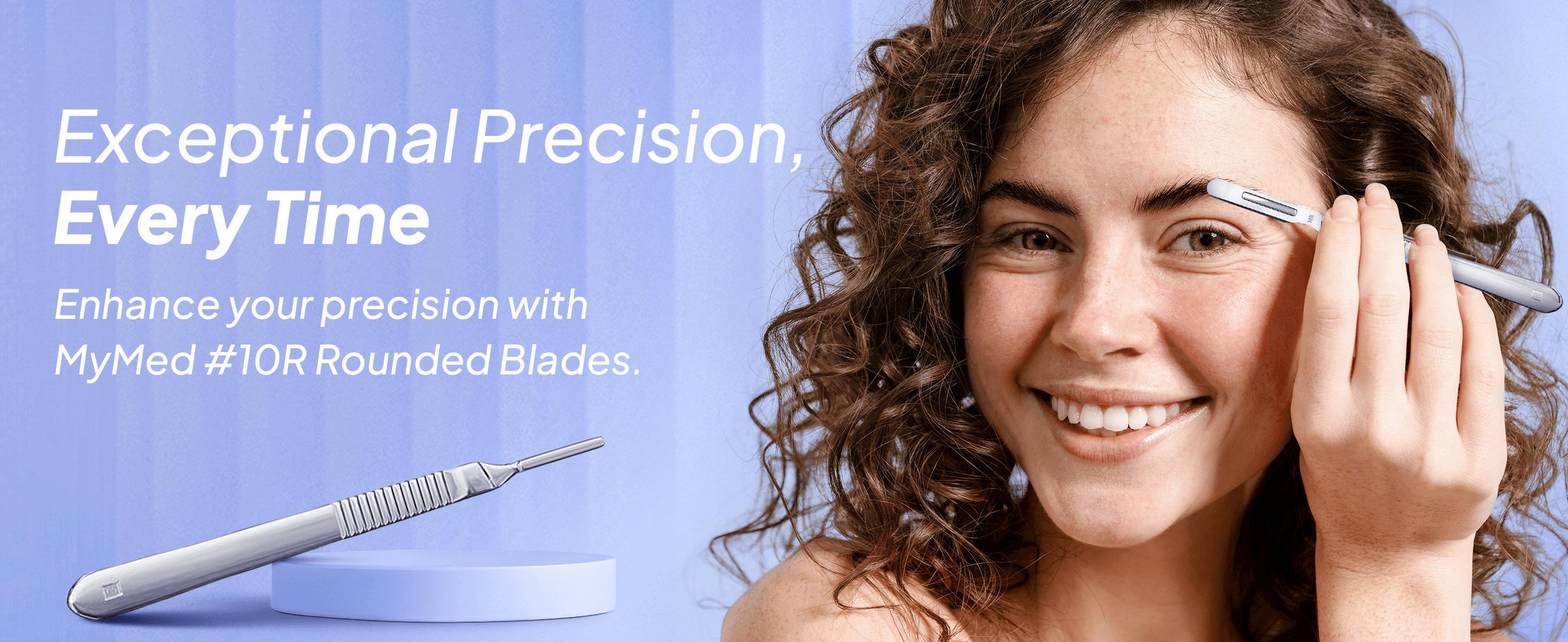 Pack Of 15 10R Dermaplane Razor With Dermaplane Handle for Face, Facial Shaving Razor for Women