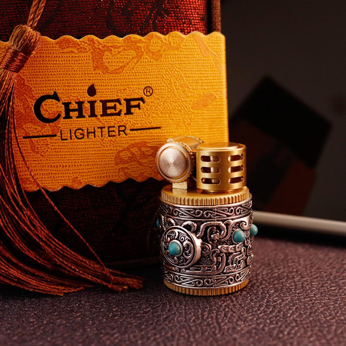 Retro Mini Kerosene Lighter, Cool Armored Little Fatty Lighter, Portable Design With Gift Box, Suitable For Collection, Decoration, Men'S Gift And Outdoor Camping Ignition (Without Fuel)