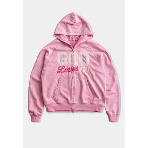 "GOD LOVES YOU" ZIP-UP HOODIE