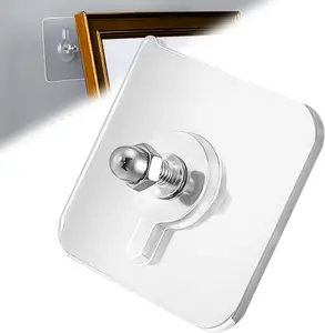 Westdeer 20 Pcs Heavy Duty Adhesive Hooks, Wall Hooks for Hanging, Screw Free Sticker, Seamless Screws for Wall Mount, Non-Trace No Drilling Stickers Screw Hanging Nails for Bathroom Kitchen Shower Room