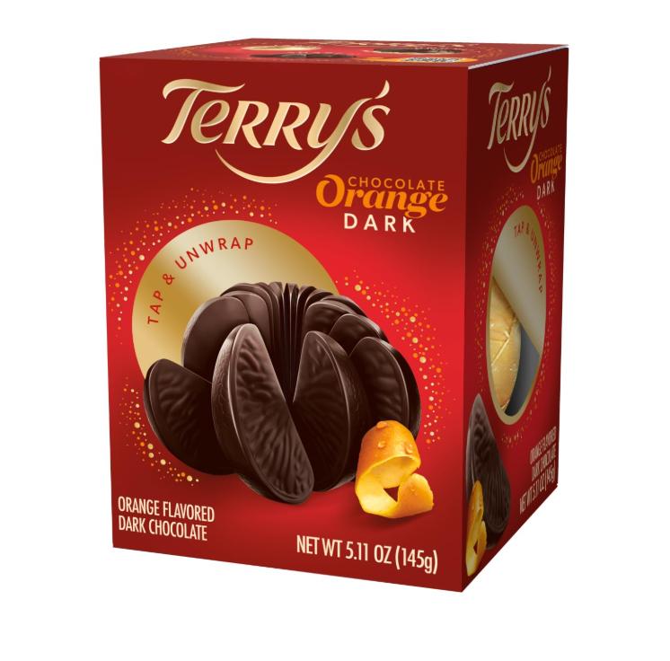 Terry's Chocolate Orange Dark Chocolate 5.11 oz | Stocking Stuffer and Party Favor | Break Apart Chocolate Ball with Real Orange Oil | Holiday Favorite
