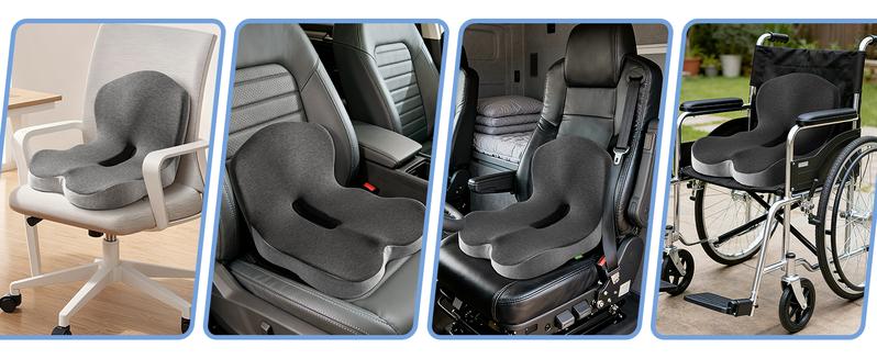 Shilucheng Memory Ergonomic L-Shaped Seat & Lumbar Cushion Integrated Backrest Chair Pad for Office Car & Gaming Tailbone Lower Back Pressure Relief Perfect Christmas New Year Gift Shilucheng Memory Ergonomic L-Shaped Seat & Lumbar Cushion Integrated Backrest Chair Pad for Office Car & Gaming Tailbone Lower Back Pressure Relief Perfect Christmas New Year Gift