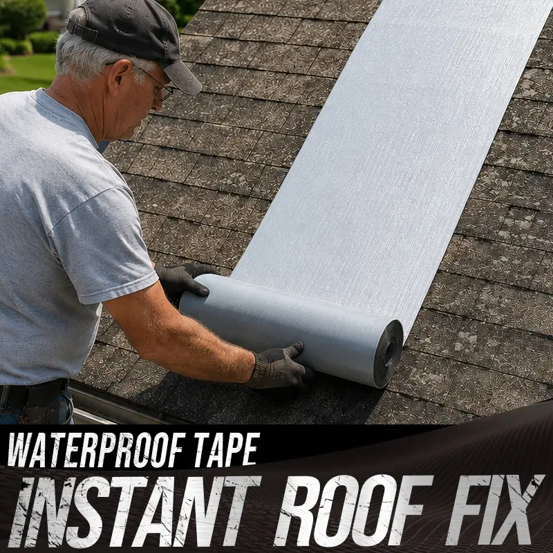 Big Roll Roof Waterproofing Sealant Tape, 19.6IN x 32.8FT DIY Roofing Solution - Easy Peel-and-Stick, Maximum Strength Extra Strong for Pipes, Gutters, 10+ Year Durability, High Temp Resistant, Indoor & Outdoor Use, Indoor And Outdoor Use